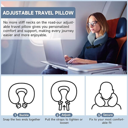 SPRFUFLY Soft Travel Pillow, 100% Memory Airplane Pillow - Image 6