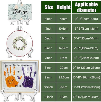 LonlyEagle 6 Pack 8 Inch Clear Plastic Easels or Stand/Plate Holders to Display - Image 2