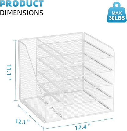 Marbrasse Desk Organizers and Accessories, 5-Tier Paper Letter Tray Organizer - Image 6