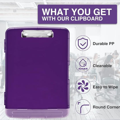 Sooez Clipboard with Storage, High Capacity Nursing Clip Board 8.5 x 11 with - Image 4
