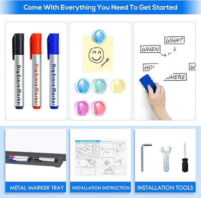 Magnetic Dry Erase Board 96 x 48 inches, Maxtek 4" x 8" Whiteboard - Image 5