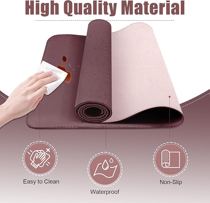 Large Desk Pad, 47.2'' x 23.6'', Computer Mat - Image 3
