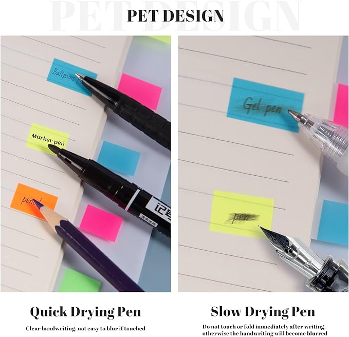 Golcellia 756 Pieces Transparent Sticky Notes Page Markers Book Tabs Page Tabs - Image 3