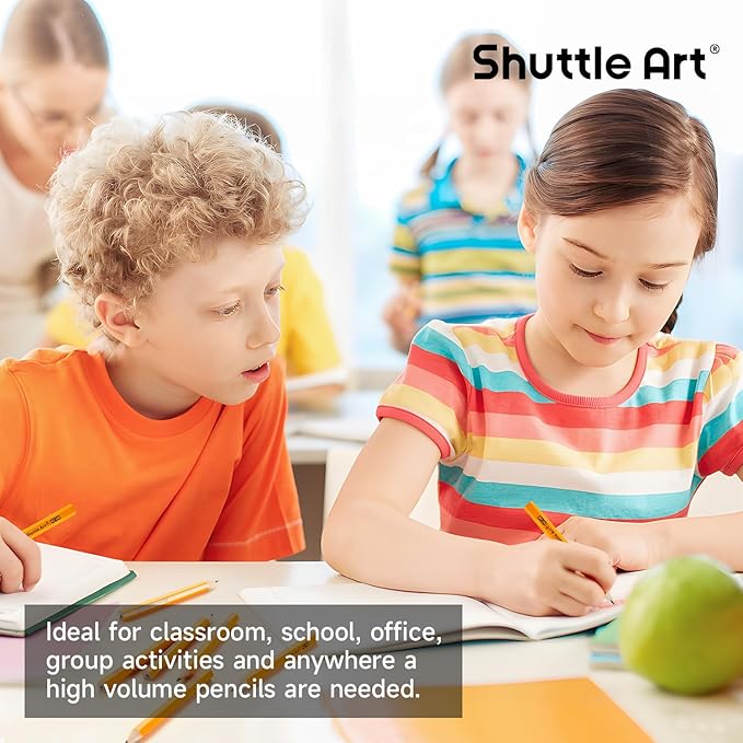 Shuttle Art 600 Pack #2 HB Mini Pencils, Wood-cased, Pre-sharpened - Image 6