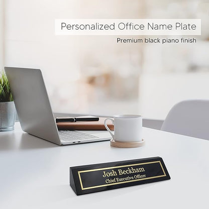 Business Wood Name Plate for Desk | Custom Desk Name Plate Personalized Gift - Image 4