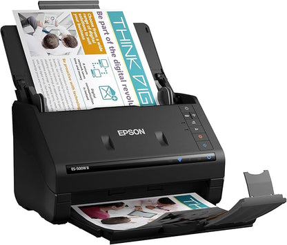Epson Workforce ES-500W II Wireless Color Duplex Desktop Document Scanner - Image 5