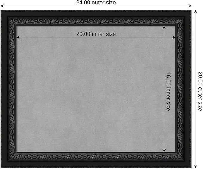 Amanti Art Black Framed Magnetic Board 20x24 Small Vision Board - Image 2