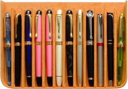MIVLXLX Leather 12 Fountain Pen/Pencil Tray Case Organizer, Fashion Design - Image 7