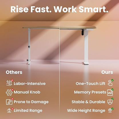 HUANUO 71 x 30 inch Electric Standing Desk Adjustable Height, 4 Memory Height - Image 7