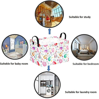FUULOXE Storage Bin for Shelves Rectangle Closet Baskets Foldable Box - Image 7