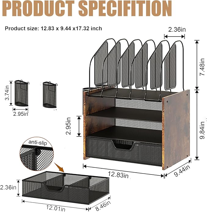 Boershun Wood Desk Organizer - Image 2