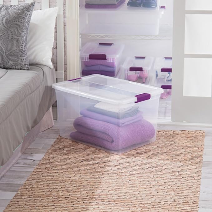 Sterilite 24-Pack 66 Quart ClearView Latch Box, Stackable Organizer Bins - Image 4
