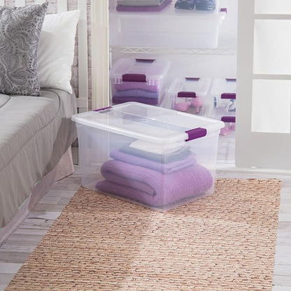 Sterilite 6-Pack Plastic Storage Bin w/ Latch Lid, 66 Qt - Image 4