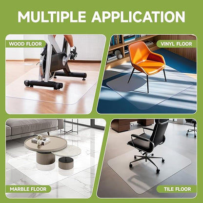 SOONAN Chair Mat for Hardwood Floor, 0.08" Thickness Heavy Duty Computer&Desk - Image 5