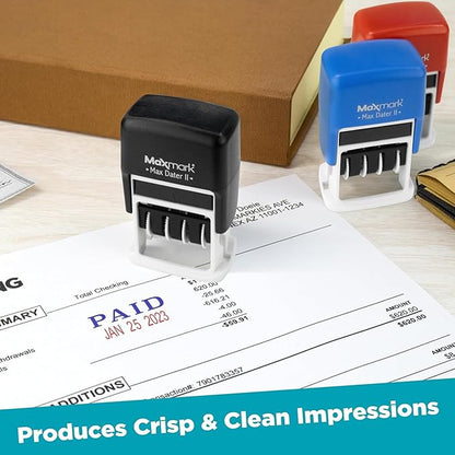 MaxMark Self-Inking Rubber Date Office Stamp - Image 3