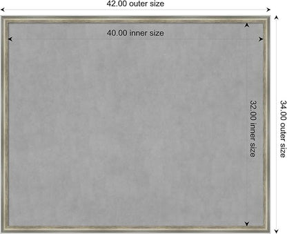 Amanti Art Silver Framed Magnetic Board 34x42 X-Large Vision Board - Image 3