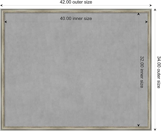 Amanti Art Silver Framed Magnetic Board 34x42 X-Large Vision Board - Image 4