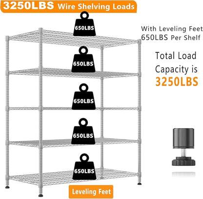Himimi 5 Tier Wire Shelving - Image 6