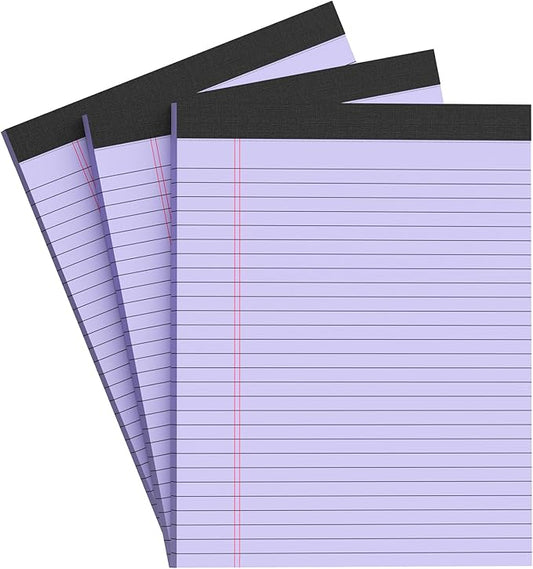 AILZFEI Purple Legal Pad Note Pads 8.5 x 11 inch, Wide Ruled, 30 Sheets/Pad by Unknown