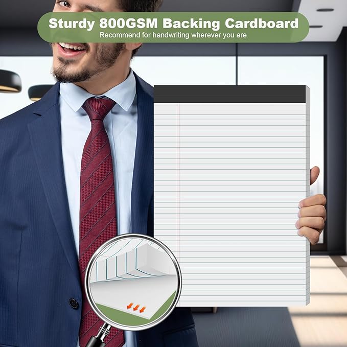 6 Pack Legal Pads 8.5 x 11 College Ruled Notepads, 30 Sheets Per Note Pad - Image 3