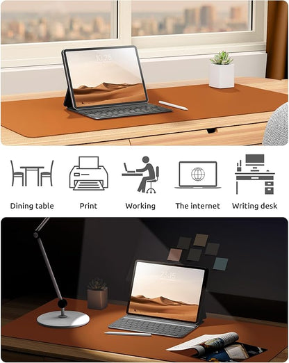 YSAGi Leather Desk Protector, Office Mat, Large Mouse Mat, Non-Slip PU Leather - Image 6