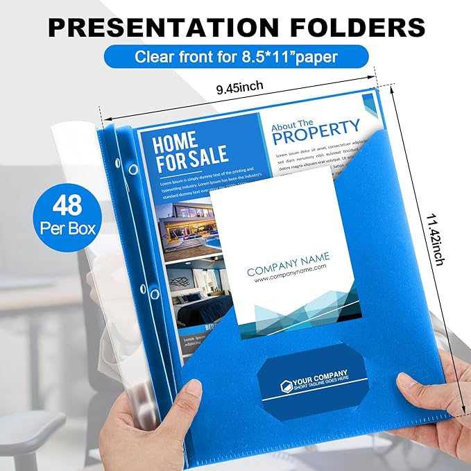 Teling 48 Pcs Clear Front Report Covers - Image 2