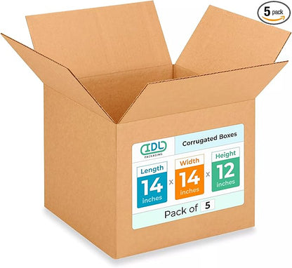 Medium Moving & Shipping Boxes 14 x 14 x 12 inches by IDLPackaging