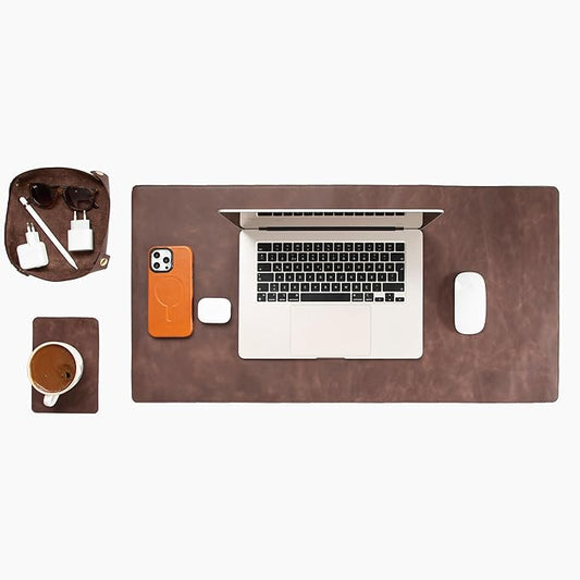 Node Leather - Genuine Leather Desk Mat, Desk Organizer & Cup Coaster - Leather by NodeLeather