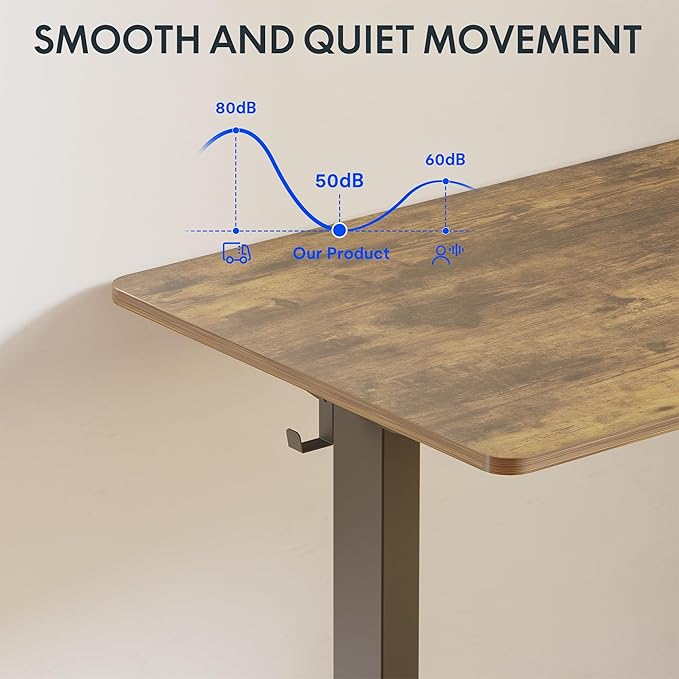 FLEXISPOT One-Piece Electric Standing Desk, 48 x 24 Inches Adjustable Desk - Image 7