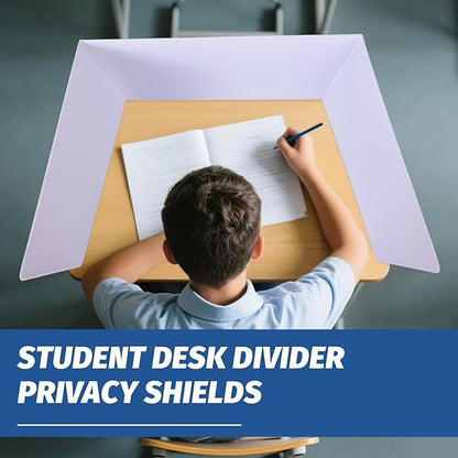 ZYINOZOC 12 Pack Desk Dividers for Students, 3-Fold Privacy Screens, Testing - Image 7