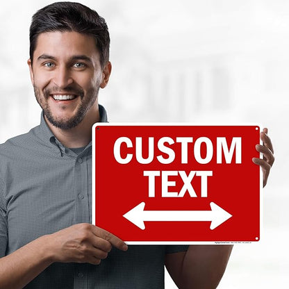 Custom Arrow, Custom Directional Sign, Two way Arrow, 10x14 Inches, Rust Free - Image 2