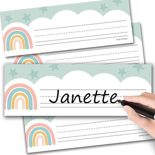 Desk Name Tags for Classroom -25 Student Name Plates for Classroom Kindergarten by HadleyDesigns