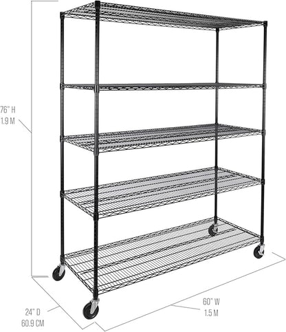 Seville Classics UltraDurable Heavy Duty NSF Solid Steel Wire Rack Storage Unit - Image 11