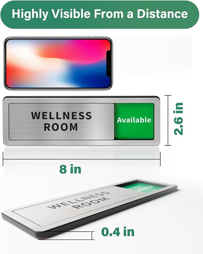 Meeting Room Sliding Door Signs Do Not Disturb, In Use/Available Slider Sign - Image 3