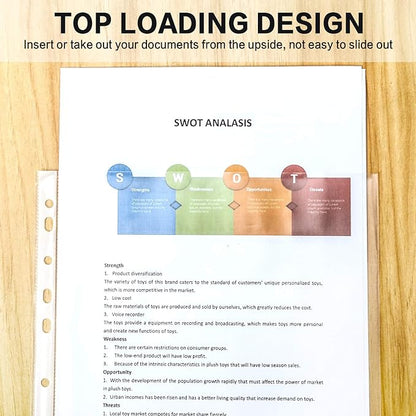 Sheet Protectors, PANDRI 600 Pack Clear Heavy Duty Plastic Page Protectors - Image 4