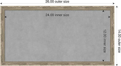 Amanti Art Silver Framed Magnetic Board 14x26 Small Vision Board - Image 2