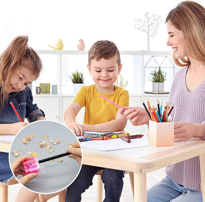 KIDMEN 12 PCS 2 Holes Small Manual Pencil Sharpener - Image 7