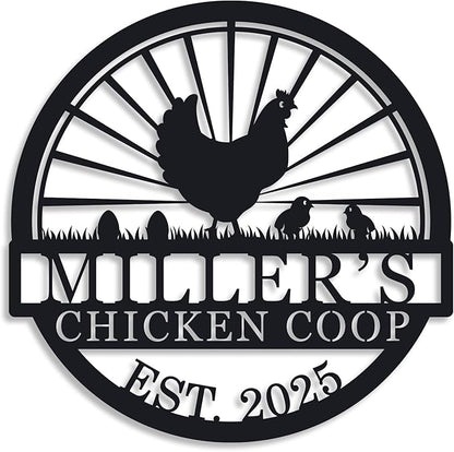 Hen House Coop Sign, Custom Chicken Coop Signs, Custom Chicken Farm Metal Sign by ENFODREAM