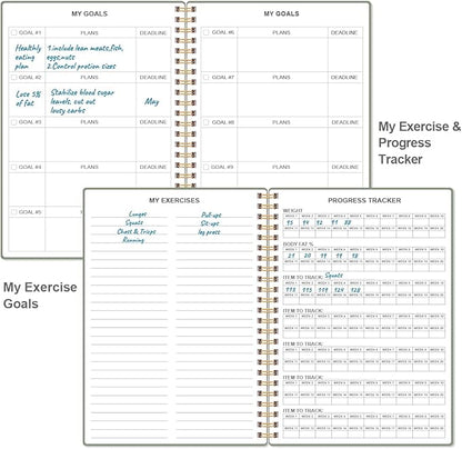 Fitness Journal for Women & Men, A5 Workout Journal/Planner Daily Exercise Log - Image 4