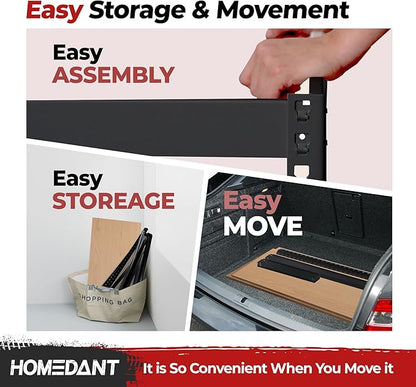 HOMEDANT 5 Tier Storage Shelves Adjustable Laminated Boltless Garage Metal - Image 7