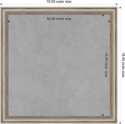 Amanti Art Silver Framed Magnetic Board 18x18 Small Vision Board - Image 4
