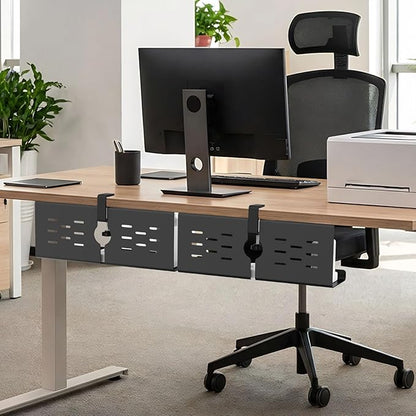 KEEGH 16" Under Desk Cable Management Tray, Desk Cord Organizer Upgrade Capacity - Image 6