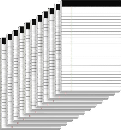 10 Pack of Legal Pad Writing Pads 5" x 8" Notepad 80gsm Recycled Paper Small by Nichela
