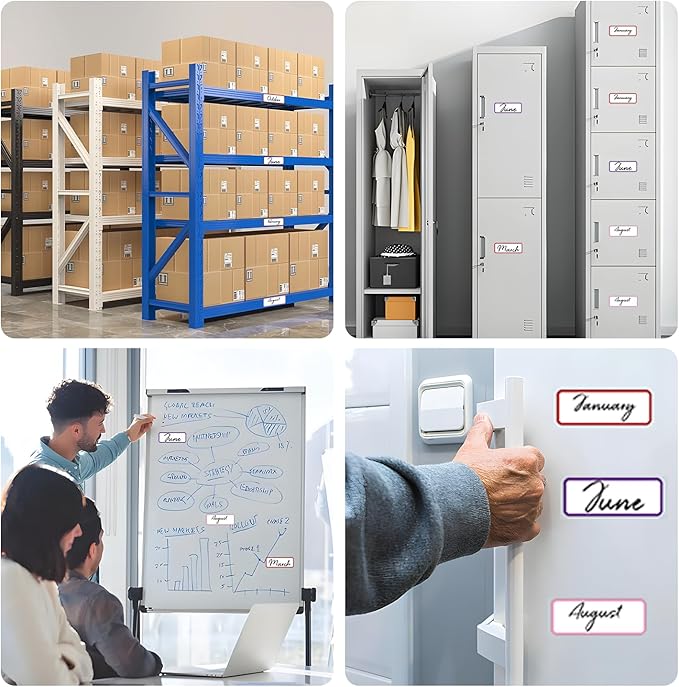 27pcs Magnetic Dry Erase Labels，Magnets Sticker，11 Colors Reusable Erasable - Image 6