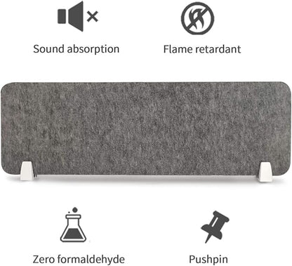 MYOYAY 40''x12'' Privacy Panel Clamp-on Acoustic Desk Divider Freestanding - Image 7