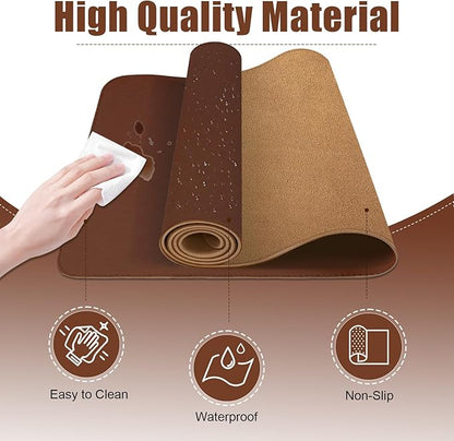 Large Desk Pad Mat, 47.2'' x 23.6'' Computer Mat - Image 3
