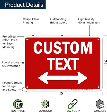 Custom Arrow, Custom Directional Sign, Two way Arrow, 7x10 Inches, Rust Free - Image 6