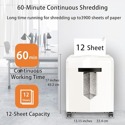 Bonsaii C266-B Micro Cut Shredder, Easy-Carry Handle, P-4 Security, 60 Min - Image 2
