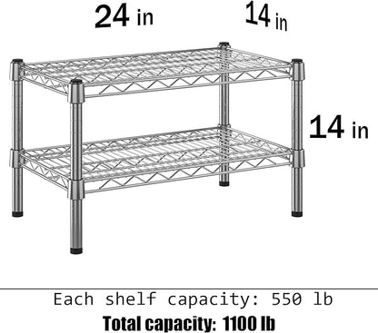 Regal Altair 14" Deep x 24" Wide x 14" Height Wire Shelving Kit | 2-Tier | NSF - Image 3