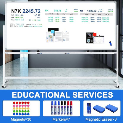 96"x48" Large Magnetic White Board Dry Erase Whiteboard - Image 3